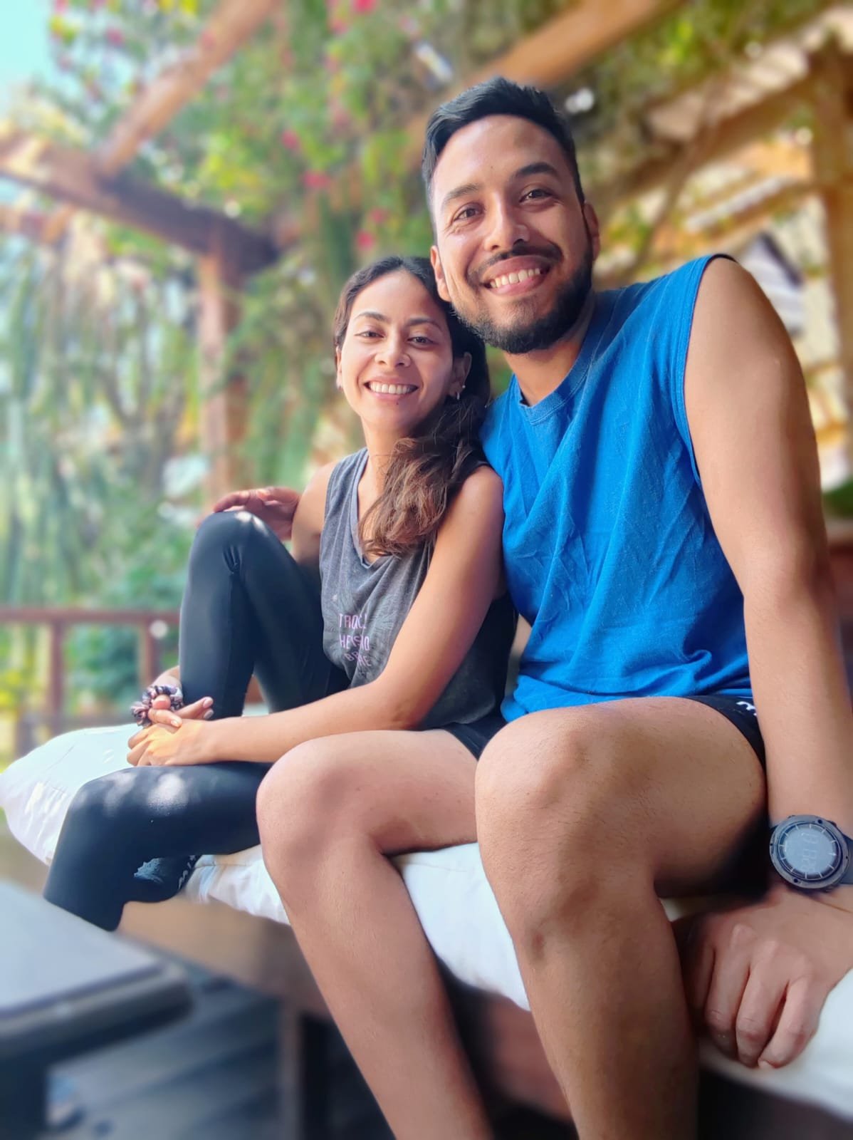 Florencia y Ruben compartiendo un momento juntos